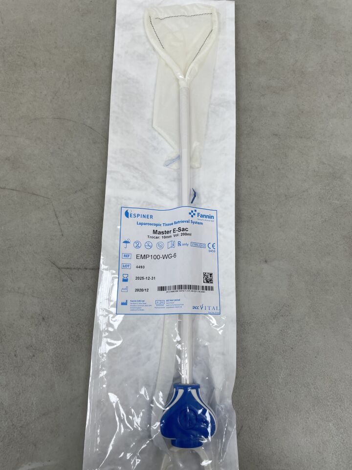 EMP100-WG-6 - ESPINER MEDICAL - Laparoscopic Tissue retrieval system, Master E-Sac, Trocar 10mm, vol 200ml, () - ( Expiry Date: 2025-12-31 )