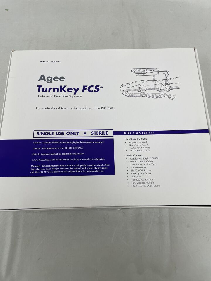 FCS-400 - HAND BIOMECHANICS - Agee Turnkey FCS For Acute Dorsal Fracture Dislocations of the PIP Joint, (BX/1)