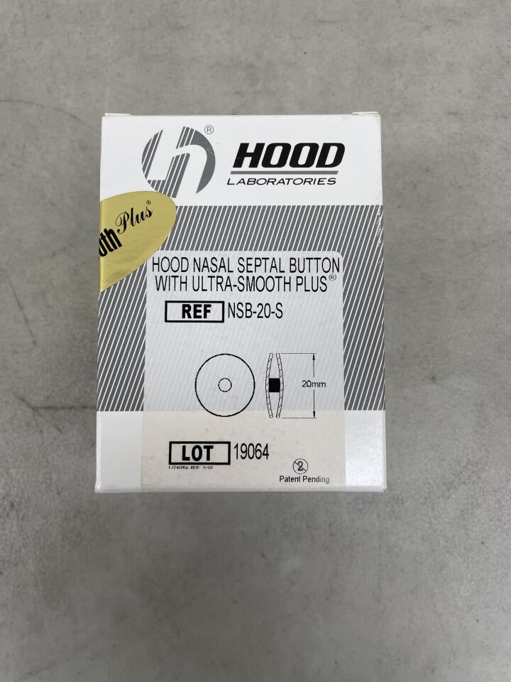 NSB-20-S - HOOD - Nasal Septal Button with Ultra-Smooth Plus, 20mm, (BX/1) - ( Expiry Date: 2024-05-02 )