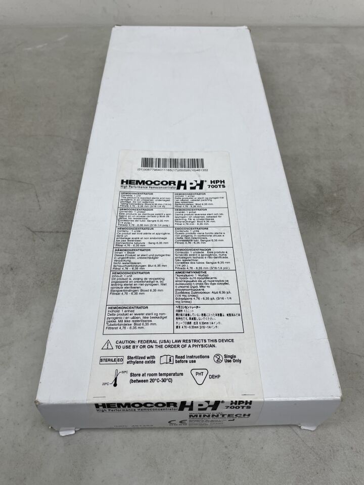 HPH 700TS - MEDIVATORS - MINNTECH Hemocor High Performance Hemoconcentrator, (BX/1) - ( Expiry Date: 2025-05-26 )