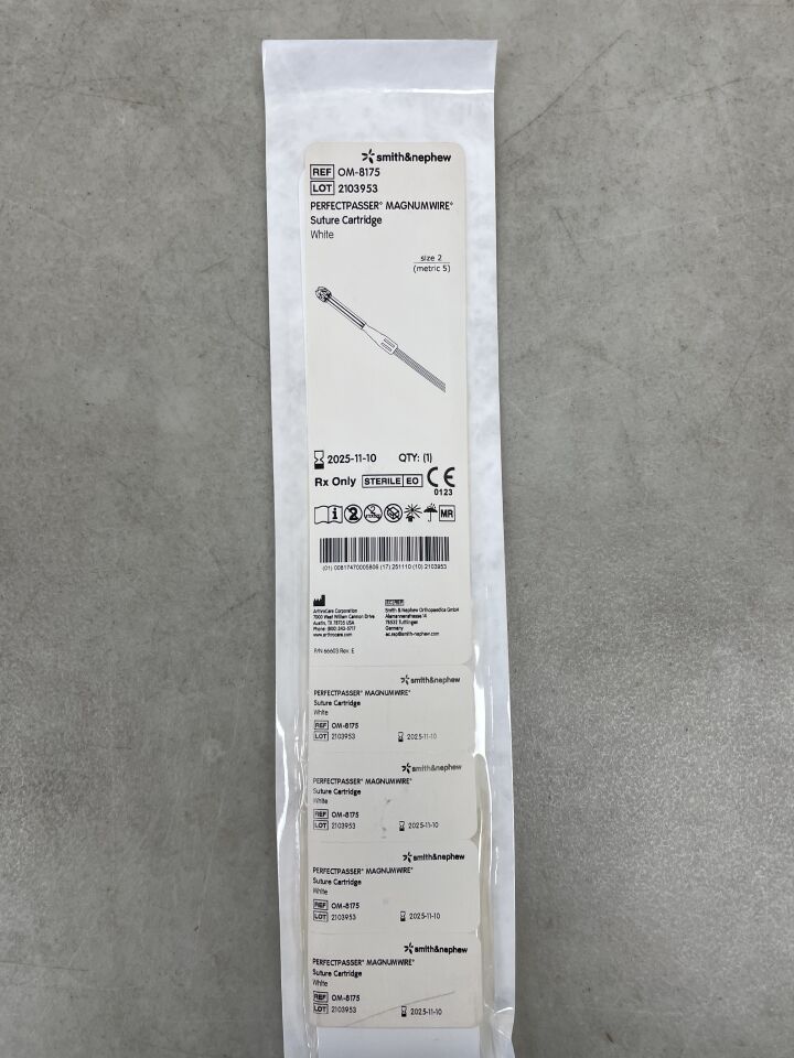 OM-8175 - SMITH & NEPHEW - PerfectPasser MagnumWire Suture Cartridge, White, (EA) - ( Expiry Date: 2025-11-10 )