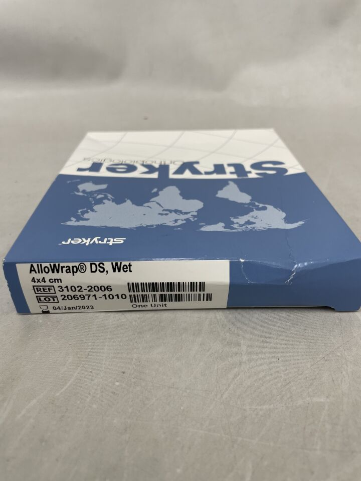 3102-2006 - STRYKER - AlloWrap DS, Wet 4 x 4cm, (BX/1) - ( Expiry Date: 2023-01-04 )