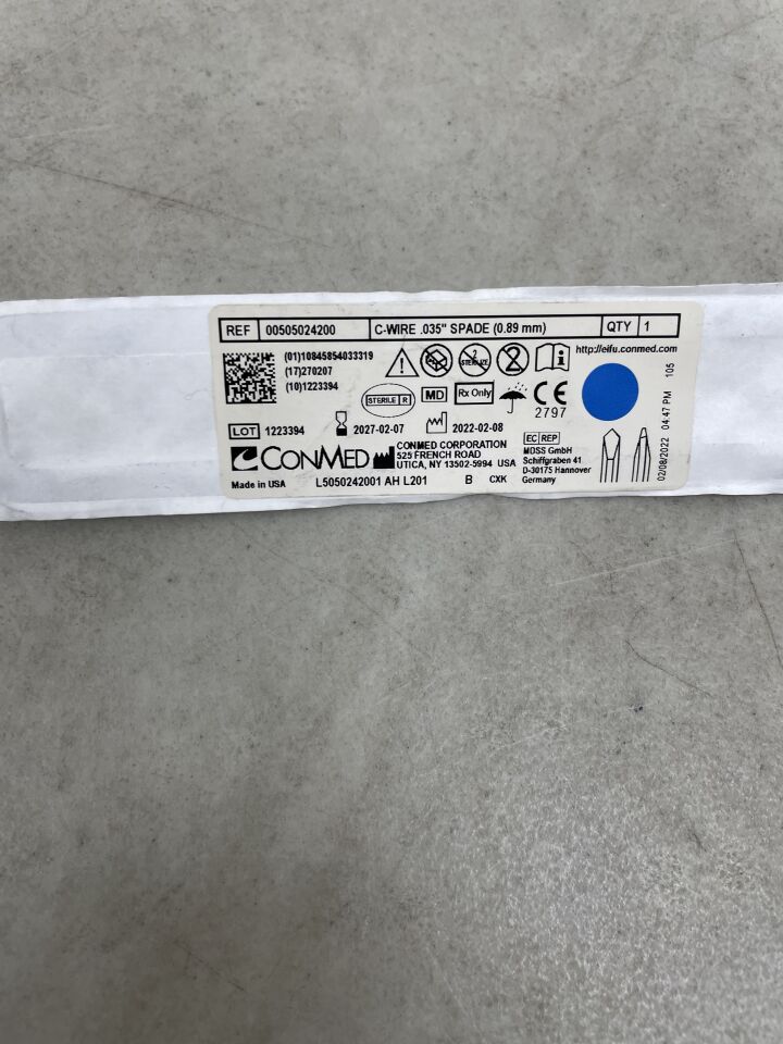 505024200 - CONMED - C-Wire Pak Double Ended Orthopedic Wire, Spade, 0.035 in. dia., () - ( Expiry Date: 2027-02-07 )