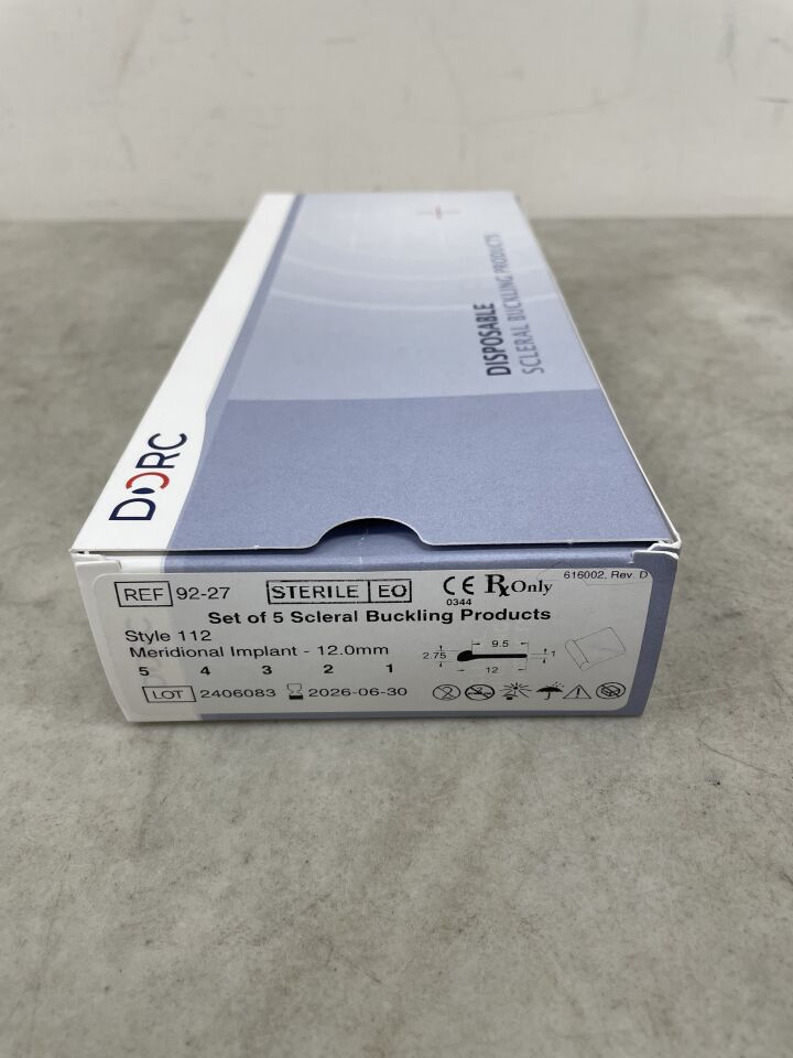 92-27 - DORC - 鞏膜扣帶產品：112 型，子午線植入物 – 12.0 毫米，（BX/5）-（有效期至：2026-06-30）