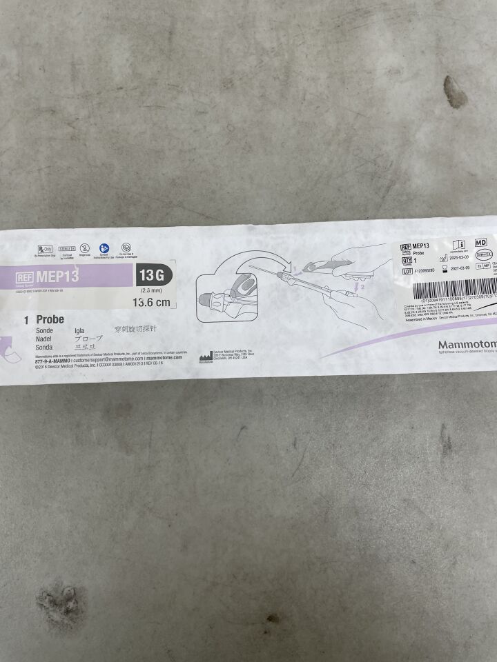 MEP13 - DEVICOR MEDICAL - Mammotome Elite Tetherless Vacuum-Assisted Biopsy System Probe, 13G, (EA) - ( Expiry Date: 2027-03-09 )