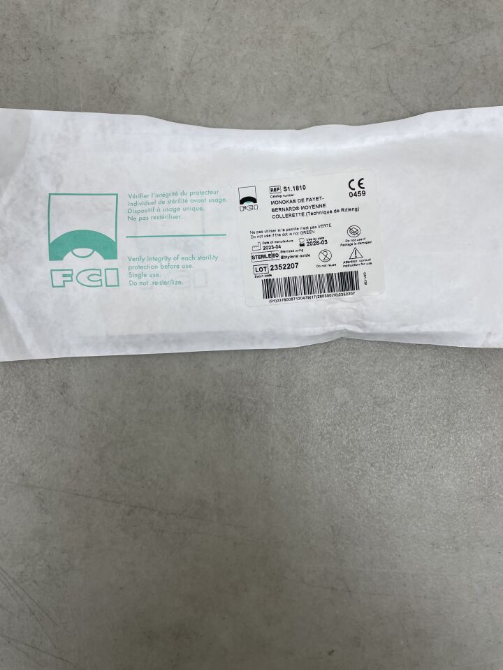S1.1810 - FCI - 自穿式 Monoka 3mm 中型矽膠項圈，（EA）-（有效期限至：2028-03-31）