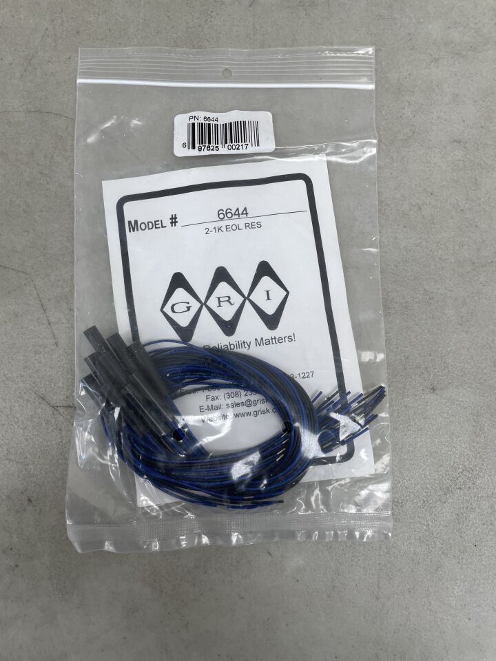 6644 - GRI - 電阻器 2-1k 1/8 瓦，（EA）-（有效期至：2099-12-31）
