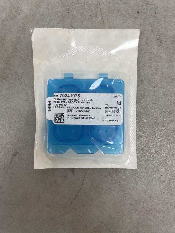 70241075 - GYRUS ACMI - Tubo de ventilación Ultrasil Silicone DuraVent, 1,27 mm de diámetro interior, (unidades) - (Fecha de caducidad: 23/03/2030)