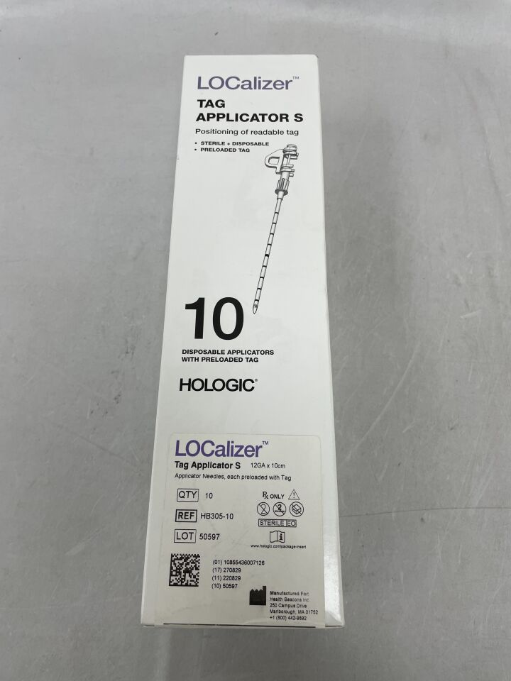 HB305-10 - HOLOGIC - Aplicador de aguja LOCalizer TAG S con etiqueta RFID precargada, 12 G x 10 cm (caja de 10) - (Fecha de caducidad: 29/08/2027)