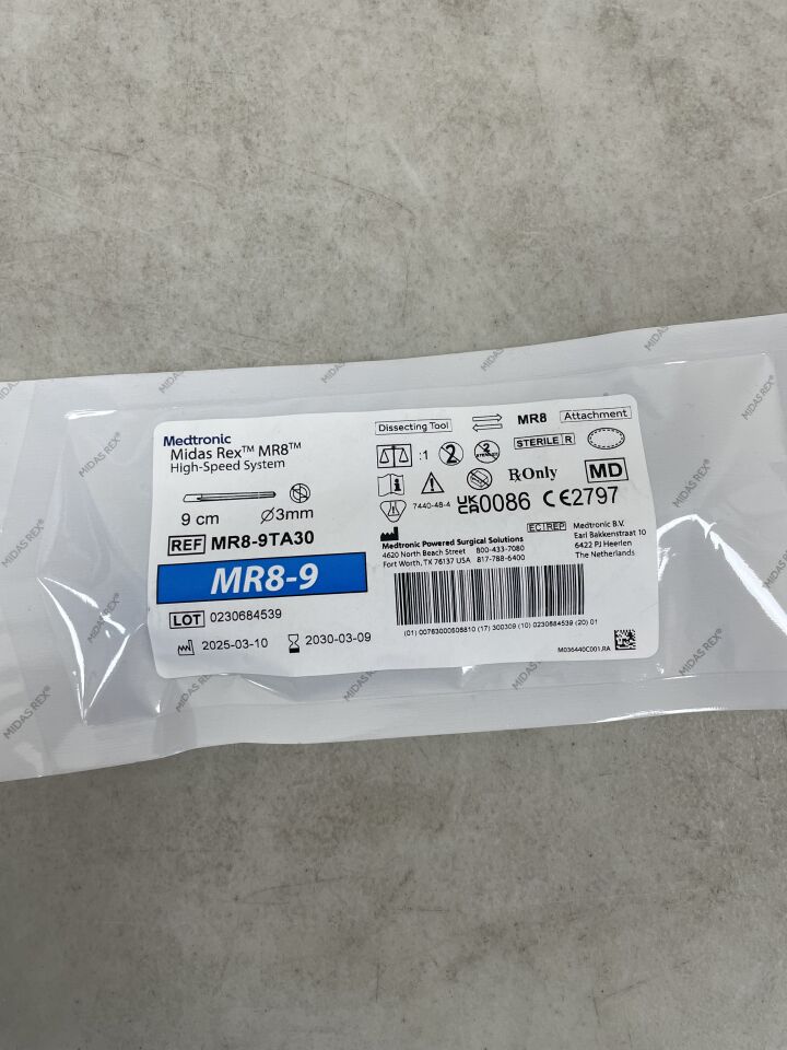 MR8-9TA30  -  MEDTRONIC  -  Midas Rex MR8, Tapered 9cm, 3mm , ( EA )  -  ( Expiry Date : 2030-03-09 )
