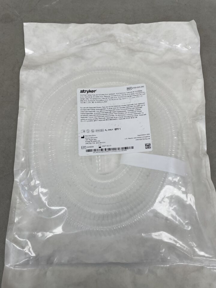 0700-025-000  -  STRYKER  -  10 Foot Tubing, for use with Neptune Rovers , ( EA )  -  ( Expiry Date : 2027-02-01 )