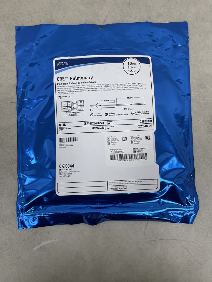 5034 - BOSTON SCIENTIFIC - CRE Pulmonary Balloon Dilatation Catheter - 10mm x 11mm x 12mm, (EA) - ( Expiry Date: 2025-07-24 )