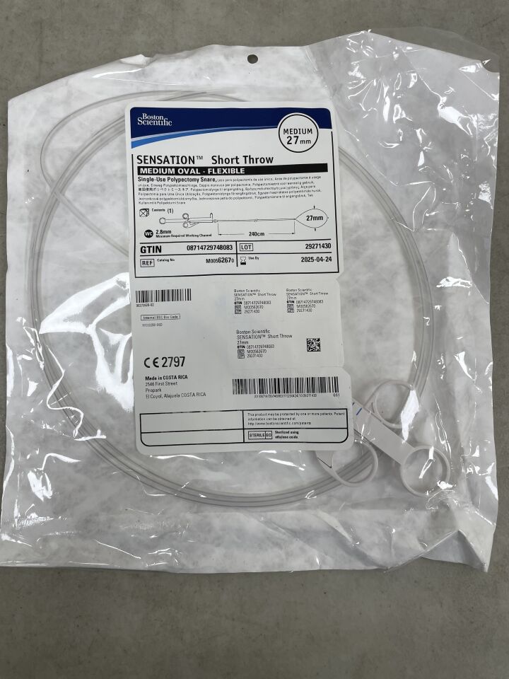 6267 - BOSTON SCIENTIFIC - Sensation Short Throw Snare, Medium, 27mm Loop Width, 240 cm Length, (EA) - ( Expiry Date: 2025-04-24 )