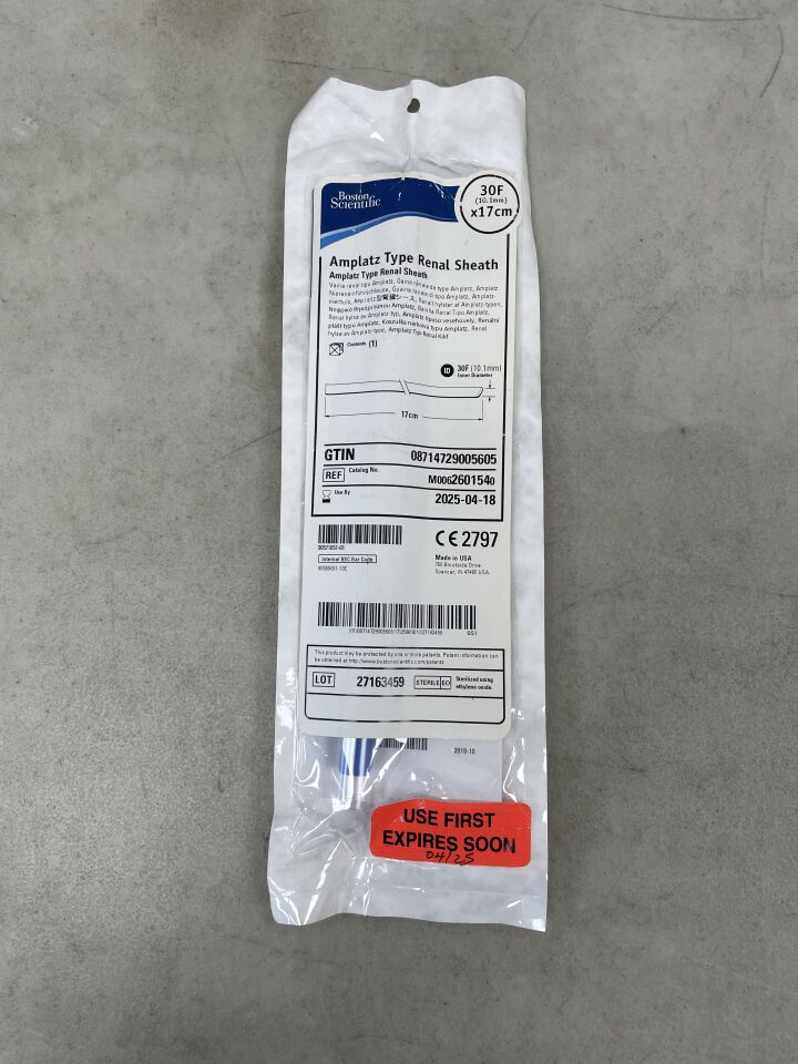 260154 - BOSTON SCIENTIFIC - Amplatz Type Renal Sheath, 30F x 17cm, (EA) - ( Expiry Date: 2025-06-13 )