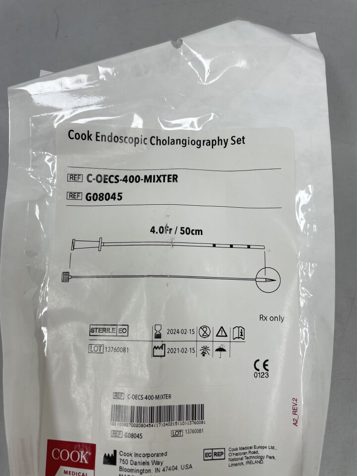 G08045 - COOK - Mixter Endoscopic Cholangiography Set 4F x 50cm, (EA) - ( Expiry Date: 2025-10-03 )