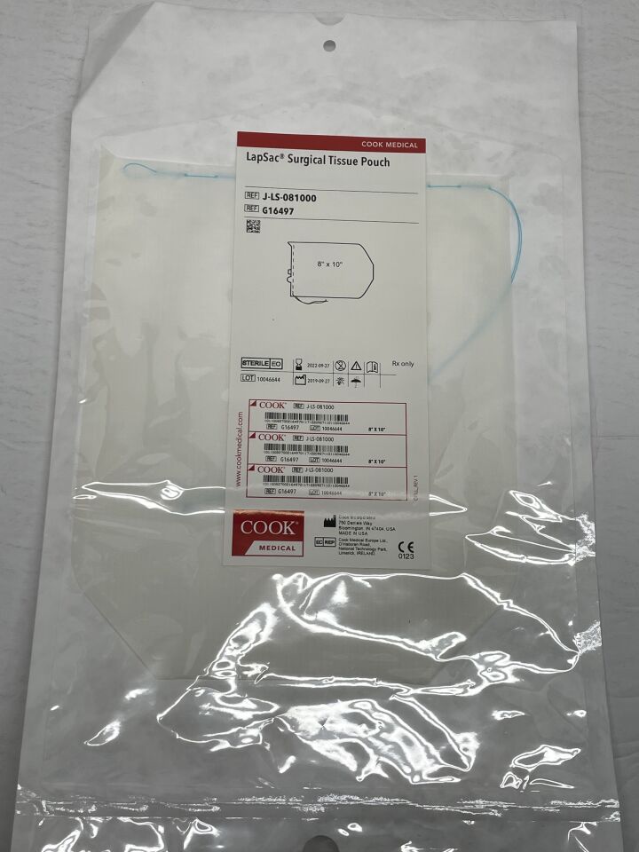 G16497 - COOK - LapSac Surgical Tissue Pouch 8" x 10", 1500ml, (EA) - ( Expiry Date: 2024-09-24 )