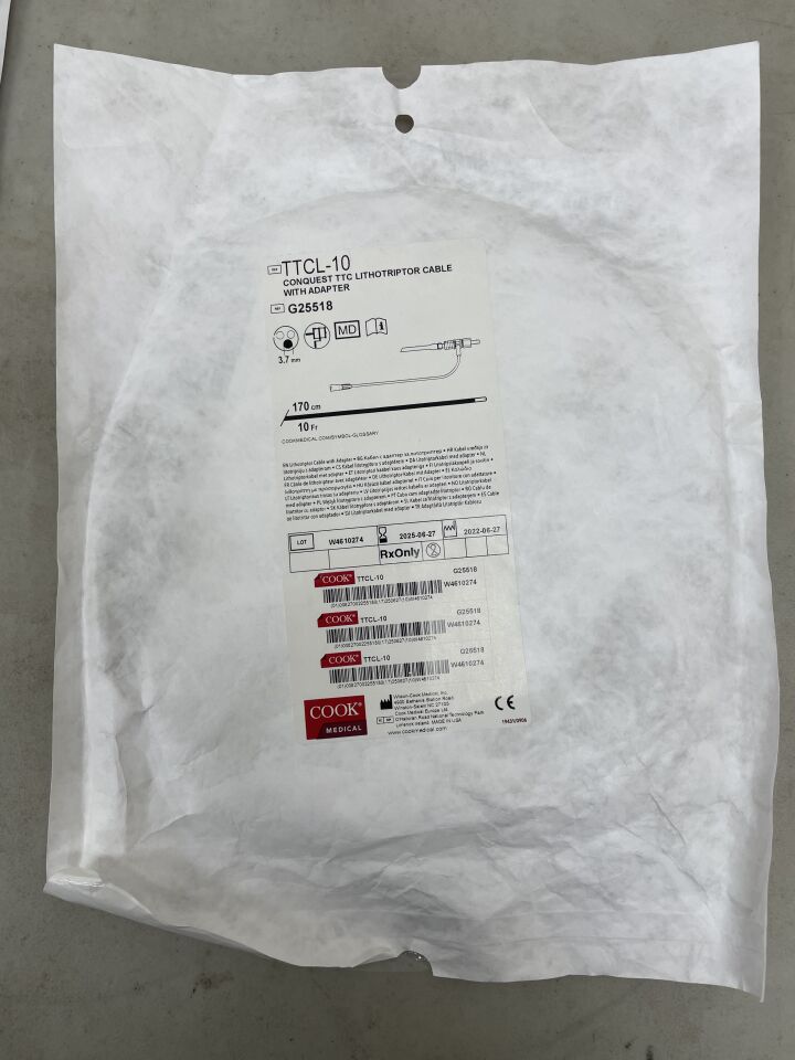 G25518 - COOK - Conquest TTC Lithotriptor Cable, 10Fr, (EA) - ( Expiry Date: 2025-06-27 )