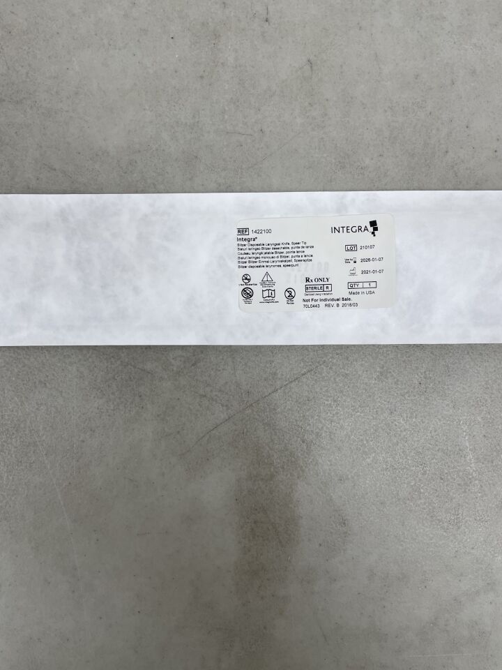 1422100 - INTEGRA - Blitzer Disposable Laryngeal Knife, Spear Tip 60 Degree, (EA) - ( Expiry Date: 2026-01-07 )