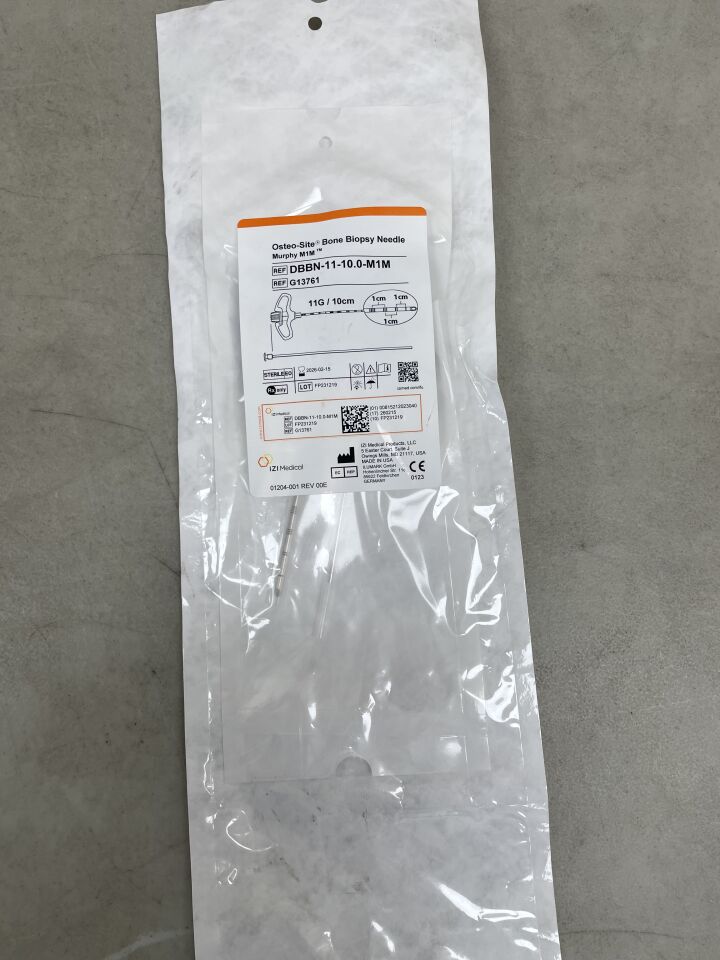 DBBN-11-10.0-M1M - IZI MEDICAL - Osteo-Site Bone Biopsy Needle Set, Murphy M1M Side Bevel 11G x 10cm (G13761), (EA) - ( Expiry Date: 2026-02-15 )