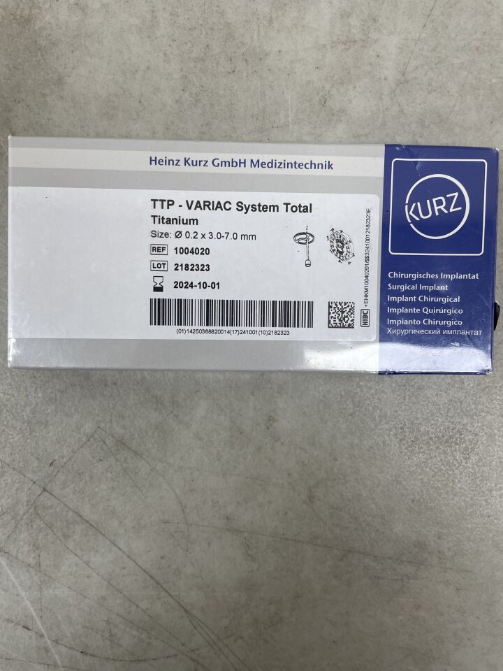 1004020 - KURZ - TTP VARIAC System total, titanium .2mm x 3-7mm, (BX/1) - ( Expiry Date: 2025-10-01 )