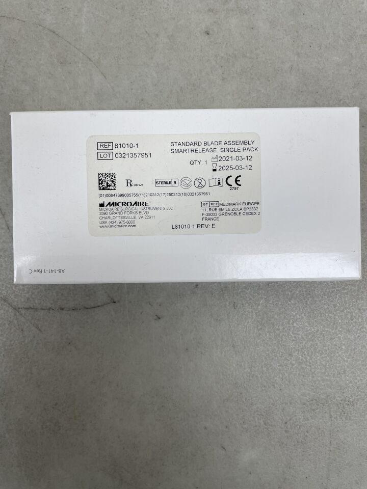 81010-1 - MICRO-AIRE - SmartRelease, Endoscopic Soft Tissue Release, Standard Blade Assembly, (BX/1) - ( Expiry Date: 2025-03-12 )