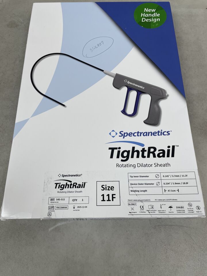 545-511 - SPECTRANETICS - TightRail Rotating Dilator Sheath, 11.2 ID x 18 Fr OD, (BX/1) - ( Expiry Date: 2025-12-04 )