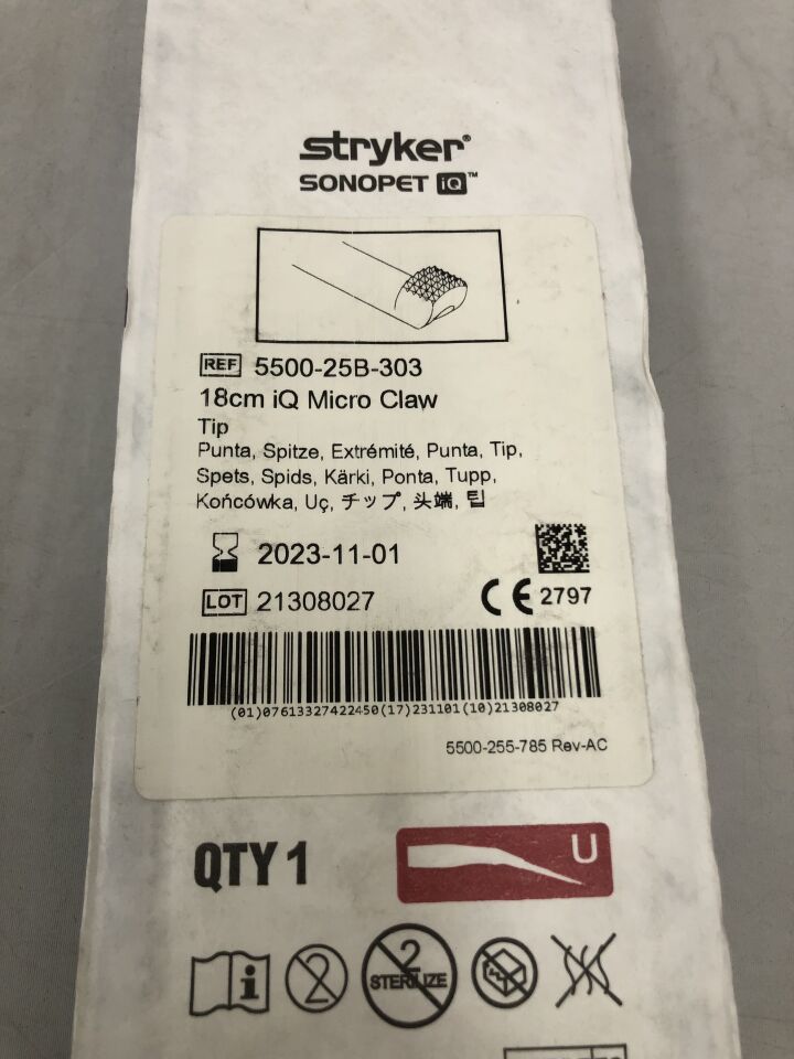 5500-25B-303 - STRYKER - Sonopet iQ Micro Claw, 18cm, (EA) - ( Expiry Date: 2024-09-01 )