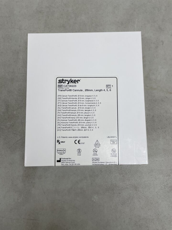 CAT00223 - STRYKER - Pivot Medical Transport Cannula, 8 mm Size, 4, 5, 6 Length, (BX/1) - ( Expiry Date: 2024-08-08 )