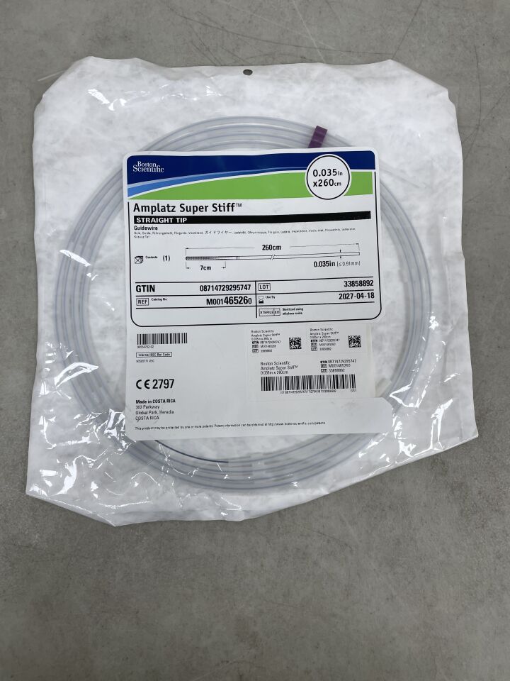 46526  -  BOSTON SCIENTIFIC  -  Amplatz Super Stiff Guidewire - Straight Tip - .035" x 260cm , ( EA )  -  ( Expiry Date : 2027-04-18 )