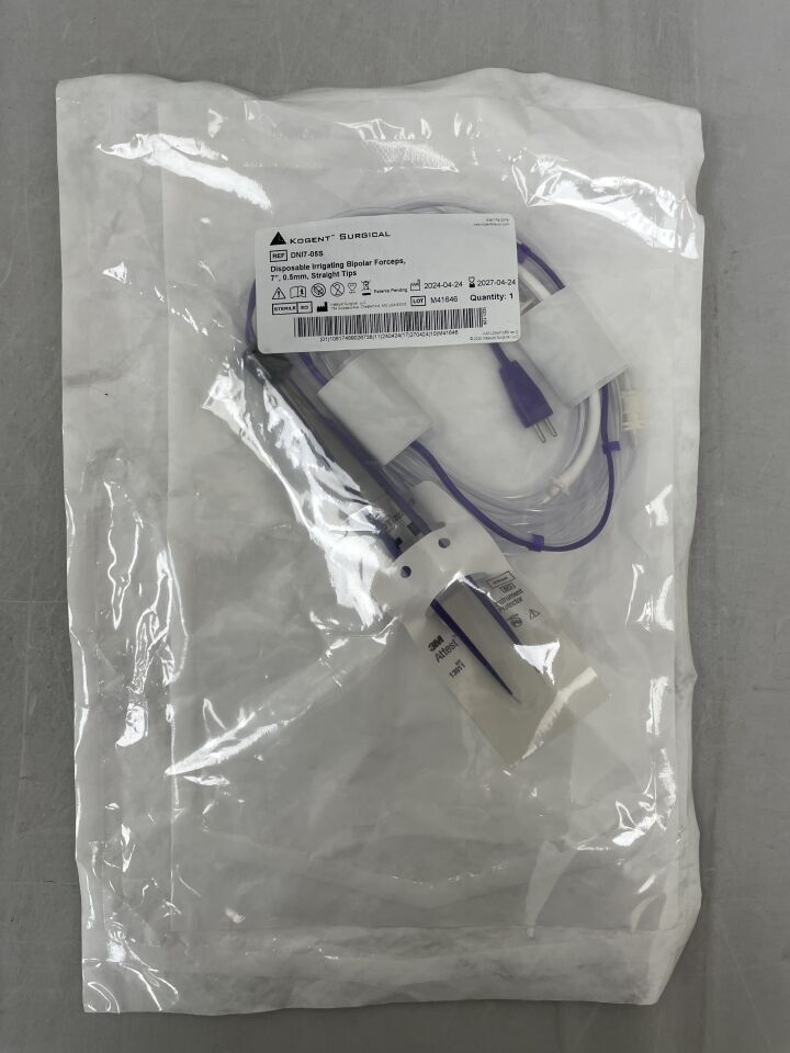DNI7-05S - KATALYST SURGICAL - Kogent Disposable Dual Irrigating Bipolar Forceps 7.00", 0.5mm Tips, (EA) - ( Expiry Date: 2027-04-24 )