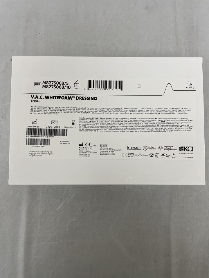 M8275068 - KCI - V.A.C. WhiteFoam Dressing Small, () - ( Expiry Date:  )