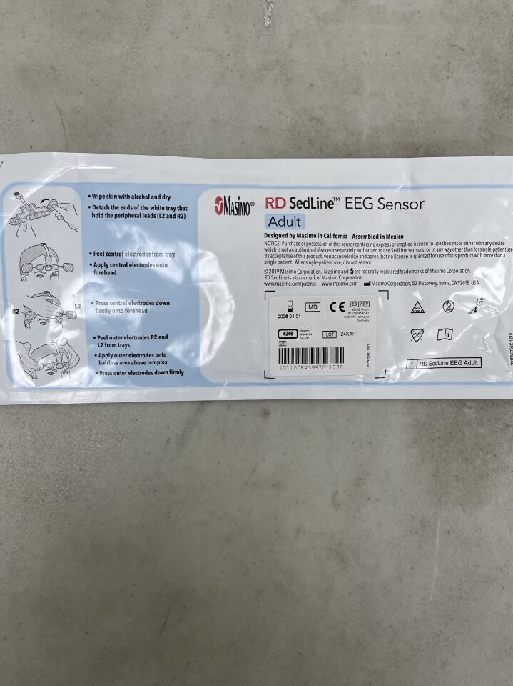 4248  -  MASIMO  -  RD SedLine EEG Sensor â€“ Adult , ( EA )  -  ( Expiry Date : 2026-04-01 )