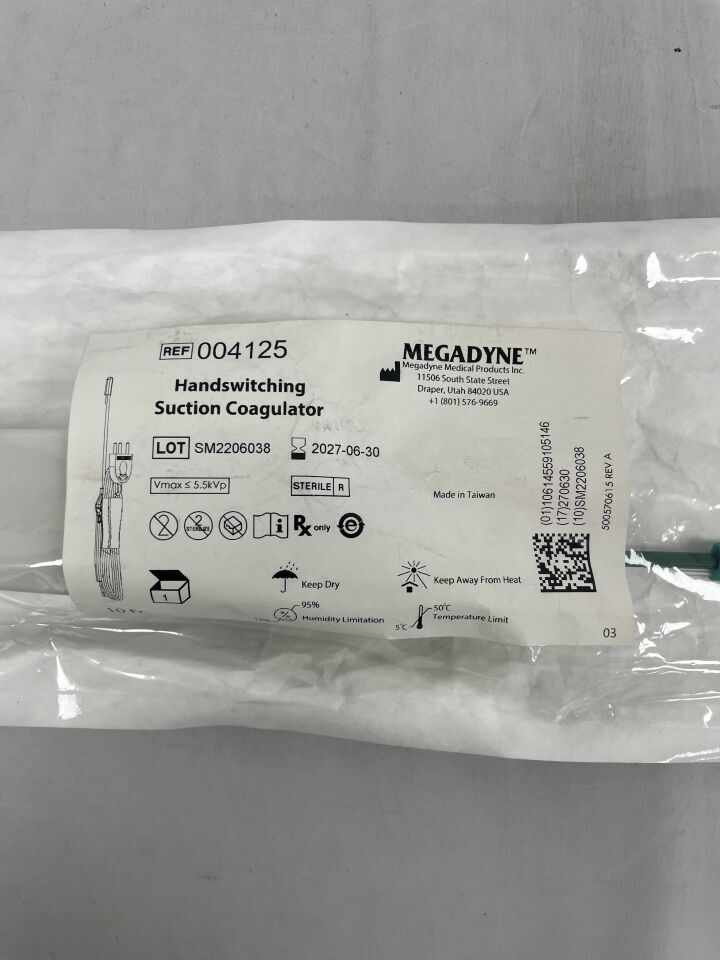 4125 - MEGADYNE - Suction Coagulator, Handswitching, 10 Fr, 6 inch (15.24cm), (EA) - ( Expiry Date: 2027-06-30 )