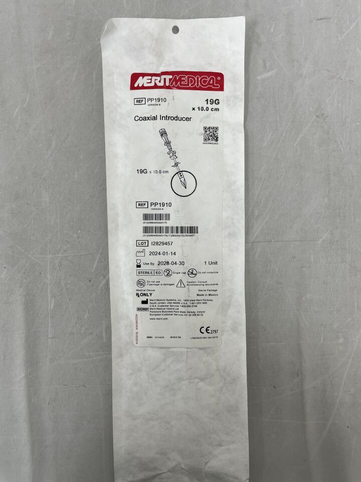 PP1910 - MERIT MEDICAL - Universal Coaxial Introducer Needle 19G x 10cm, (EA) - ( Expiry Date: 2028-04-30 )