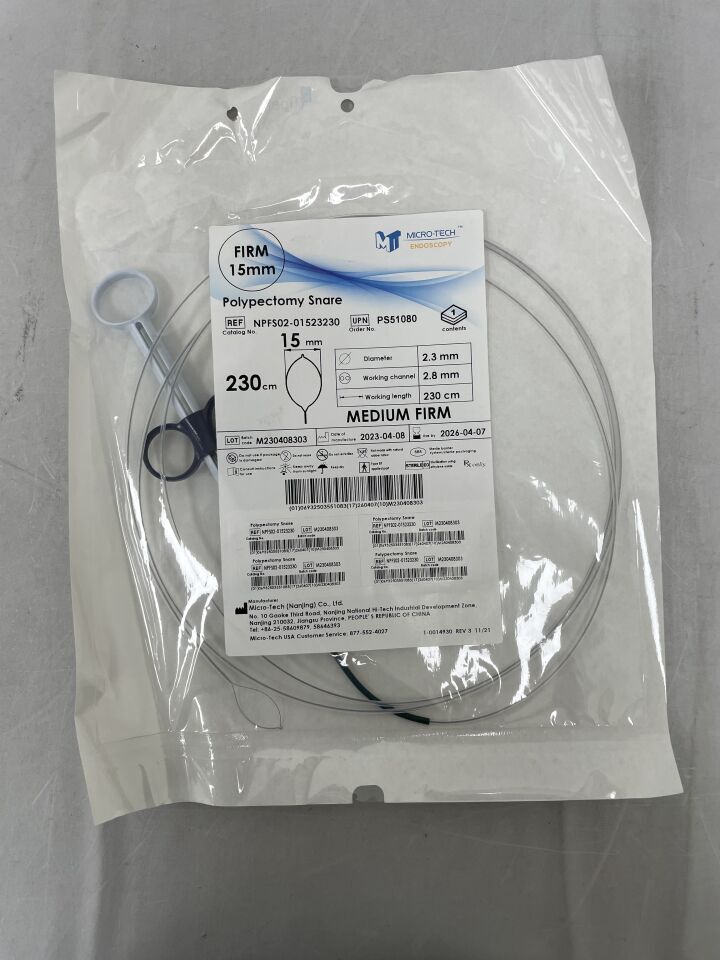 NPFS02-01523230 - MICROTECH - Oval Endoscopic Hot Snare, 15 mm dia. Size, (EA) - ( Expiry Date: 2026-04-07 )