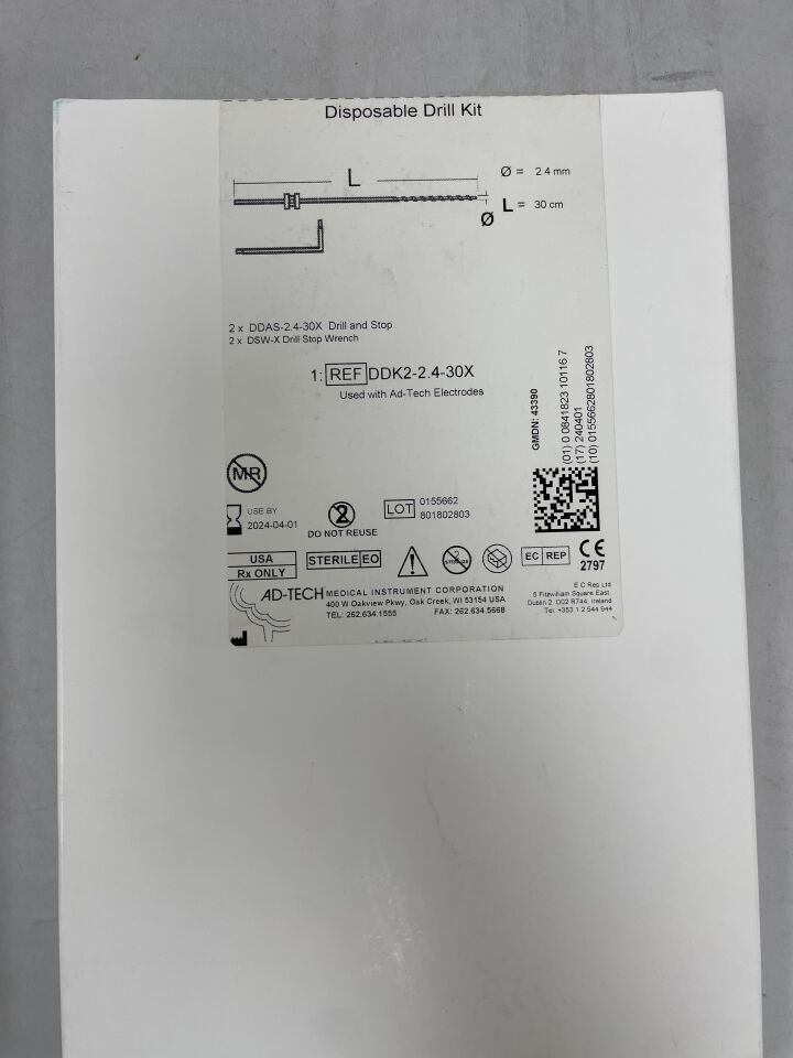 DDK2-2.4-30X - ADTECH MEDICAL - drill kit 2.4mm x 30cm, (BX/1) - ( Expiry Date: 2025-11-01 )