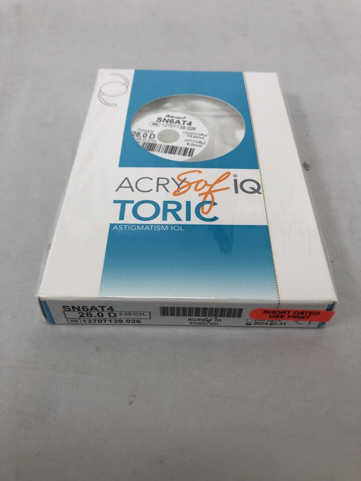 SN6AT4.280 - ALCON - AcrySof IQ Toric Astigmatism Intraocular Lens, 28.0D, (BX/1) - ( Expiry Date: 2025-09-30 )