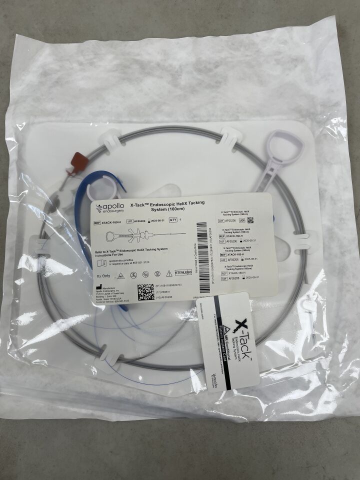 XTACK-160-H - APOLLO ENDOSURGERY - X-Tack Endoscopic HeliX Tacking System - 160cm, (EA) - ( Expiry Date: 2025-08-31 )