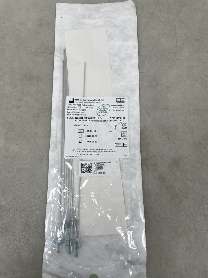 1776-30 - BEST MEDICAL - Flexi Needle, White, 15G x 30cm Blunt End with Tungsten Obturator (5 Per Pack), (EA) - ( Expiry Date: 2025-06-30 )