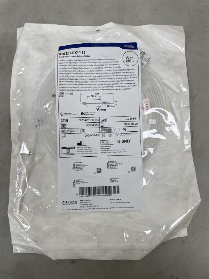 5451 - BOSTON SCIENTIFIC - RIGIFLEX II Single Use Achalasia Balloon Dilator - 35mm x 10cm x 90cm, () - ( Expiry Date: 2025-10-25 )