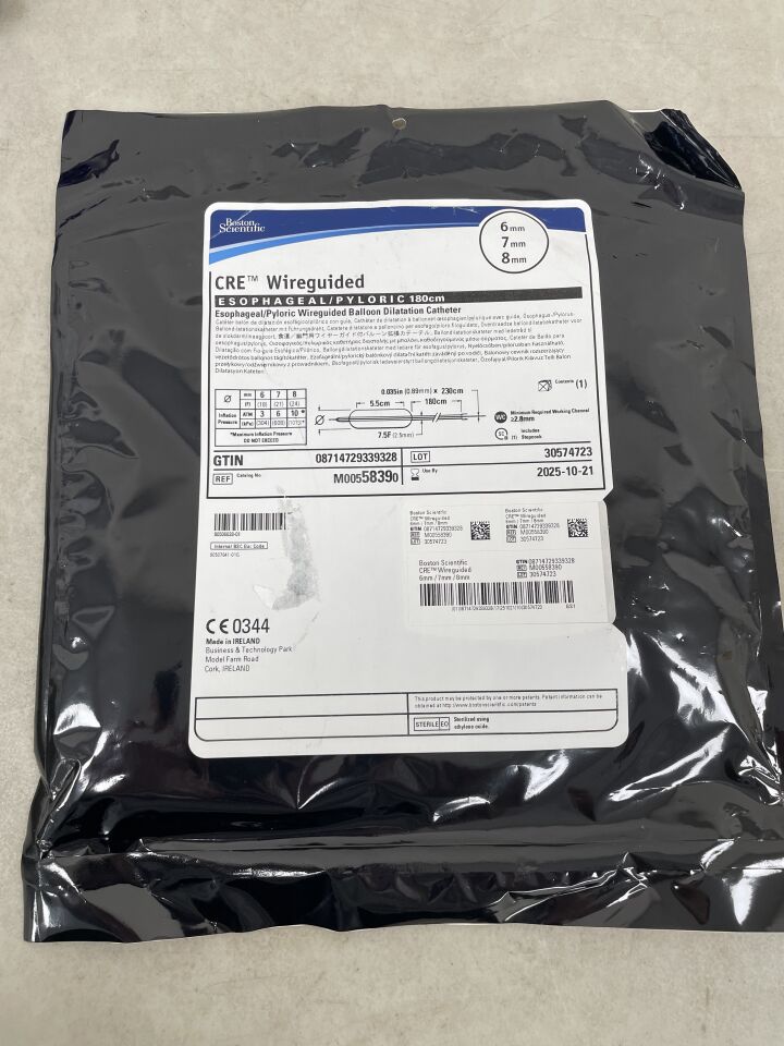 5839 - BOSTON SCIENTIFIC - CRE Wireguided Balloon Dilatation Catheter - Esophageal/Pyloric - 6mm x 7mm x 8mm, (EA) - ( Expiry Date: 2025-10-21 )