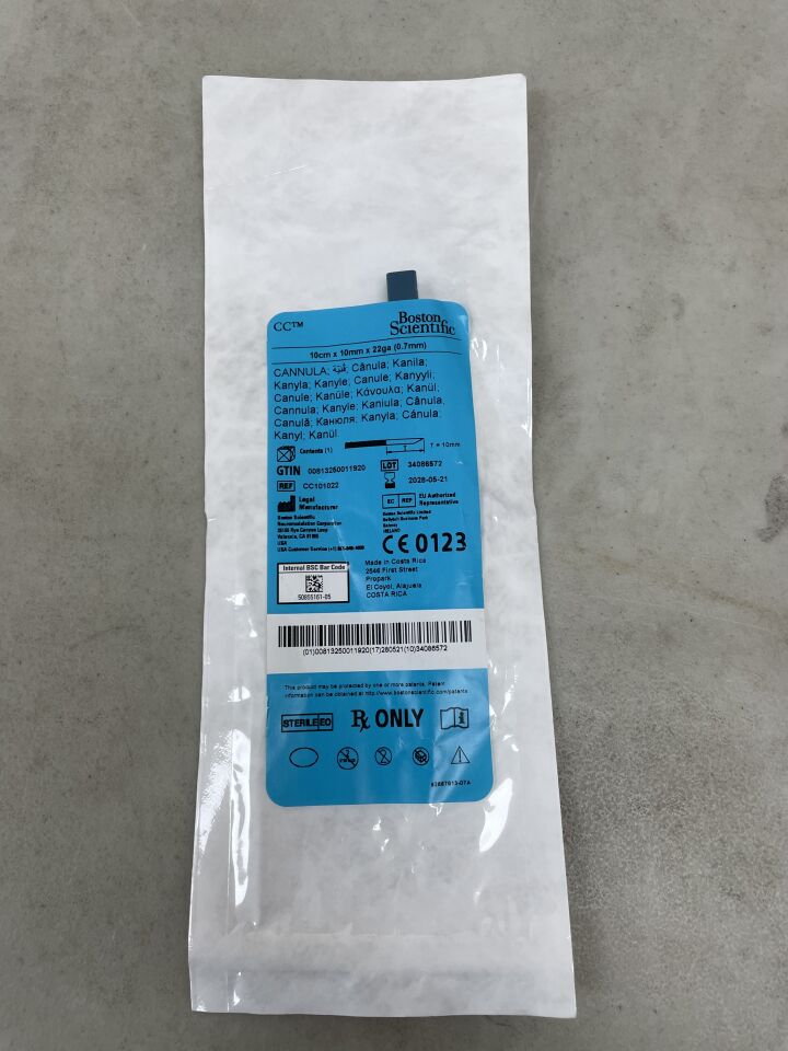 CC101022  -  BOSTON SCIENTIFIC  -  CANNULA 10cm X 10mm X 22ga (0.7mm) , ( EA )  -  ( Expiry Date : 2028-05-21 )