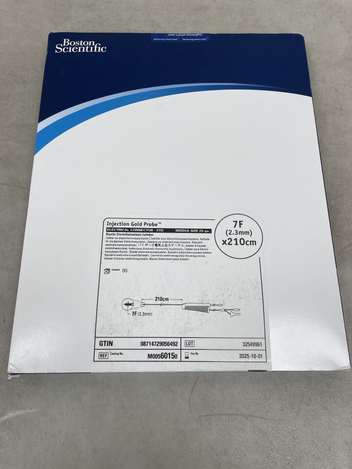6015 - BOSTON SCIENTIFIC - Injection Gold Probe Bipolar Electrohemostasis Catheter - Electrical Connector - STD - 7Fr x 210cm, (BX/1) - ( Expiry Date: 2025-10-01 )