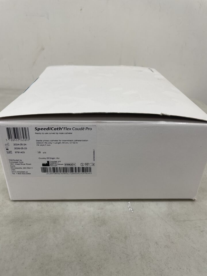 20014 - COLOPLAST - SpeediCath Flex Coude Pro Internal Catheter, 14 Fr , (BX/30) - ( Expiry Date: 2026-05-23 )