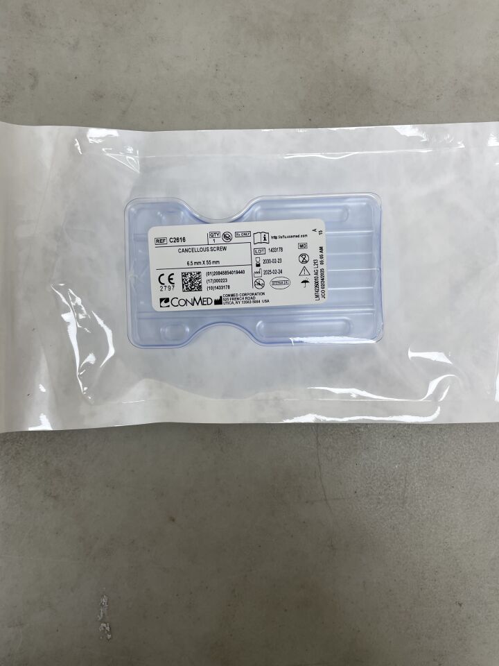 C2616 - CONMED - Cancellous Screw, 6.5mm x 55mm, (EA) - ( Expiry Date: 2030-02-23 )