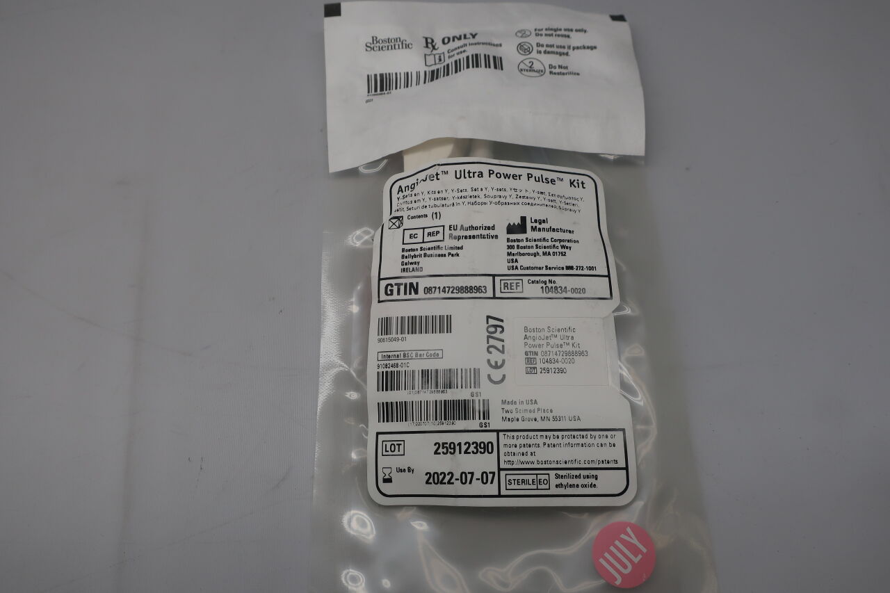 104834 - BOSTON SCIENTIFIC - AngioJet Ultra Power Pulse Kit, (EA) - ( Expiry Date: 2025-02-16 )