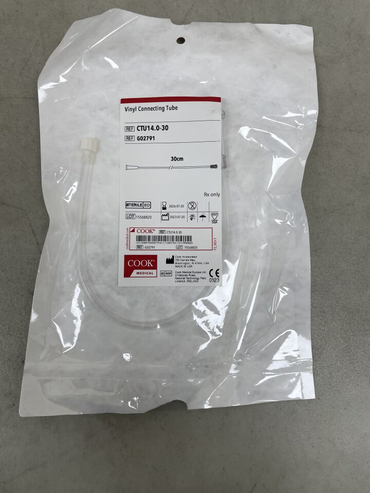 G02791 - COOK - Vinyl Connecting Tube 30cm, (EA) - ( Expiry Date: 2026-07-20 )