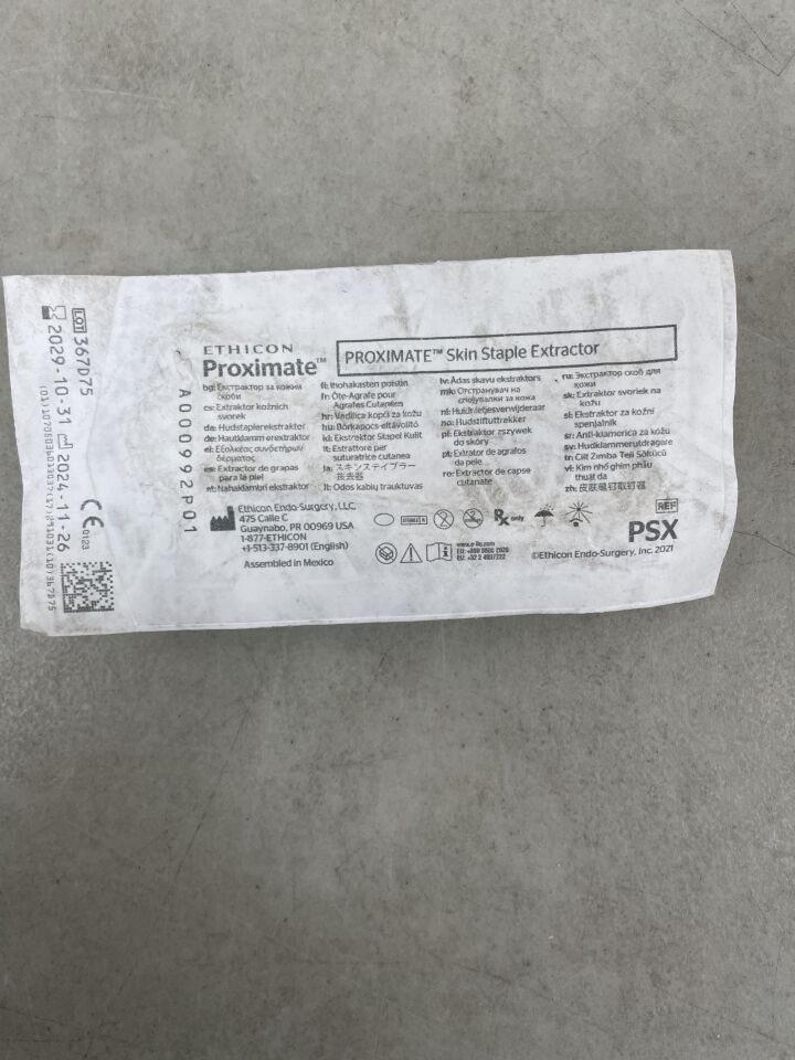 PSX  -  ETHICON  -  Proximate Skin Staple Extractors , ( EA )  -  ( Expiry Date : 2029-10-31 )