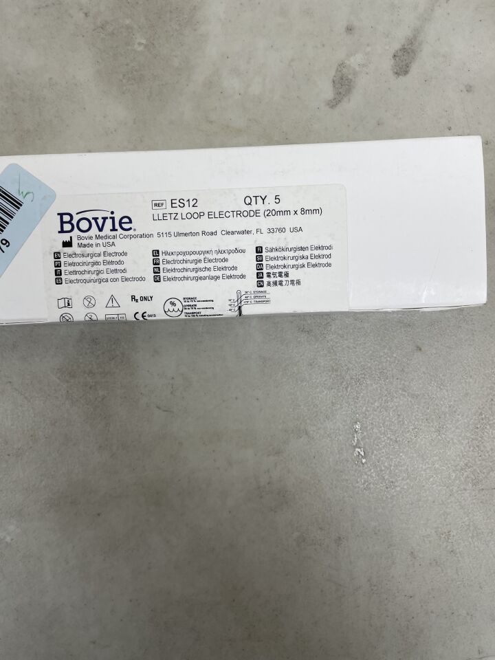 ES12 - BOVIE - Lletz Loop Electrode, Single-Use, 6 in, 20 x 8 mm, (BX/5) - ( Expiry Date: 2025-06-01 )