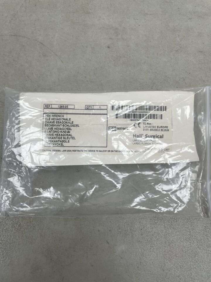 1365-05 - LINVATEC - Hall Hex Wrench, (EA) - ( Expiry Date: 2099-12-31 )